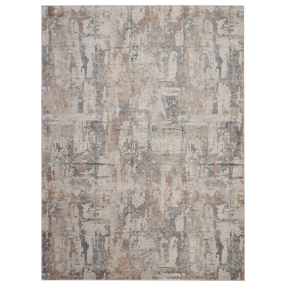 Nourison Rustic Textures RUS06 9"3" x 12"9" Beige and Grey Area Rug, , large