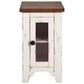 Ashley Wystfield Chairside Table in Vintage White and Warm Brown, , large