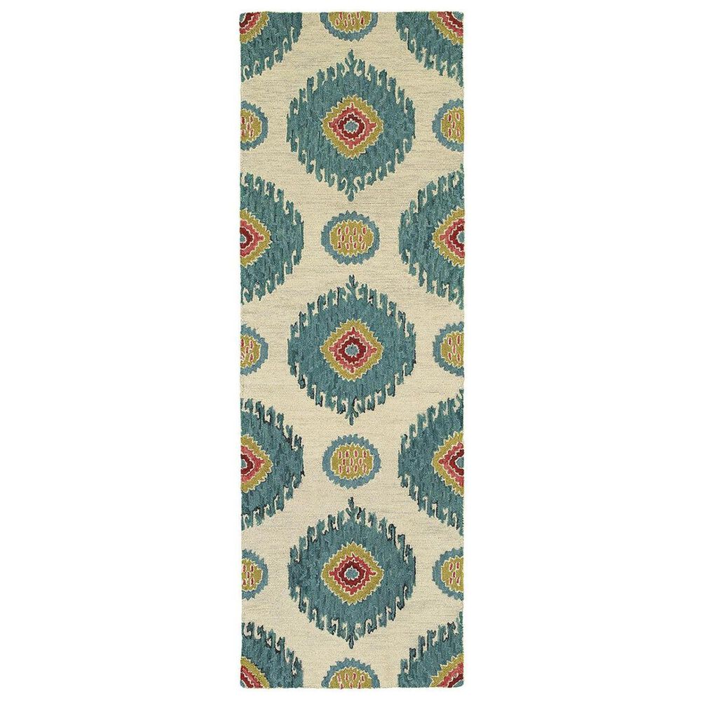 Oriental Weavers Jamison 53306 2"6" x 8" Beige and Teal Runner, , large