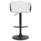 Armen Living Montego Adjustable Swivel Bar Height Stool in Black, , large