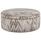 Jonathan Louis Large Round Storage Ottoman in Katalina Shell, , large