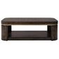 Bassett Mirror Company Langford Coffee Table in Rich Ebonized and Gold, , large