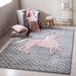 Safavieh Carousel 6"7" x 9" Grey, Ivory and Pink Kids Area Rug, , large