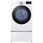LG 7.4 Cu. Ft. Front Load Electric Dryer with TurboSteam in White, , large