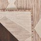 Nourison Positano Geometric Beige 7" x 10" Indoor/Outdoor Area Rug, , large