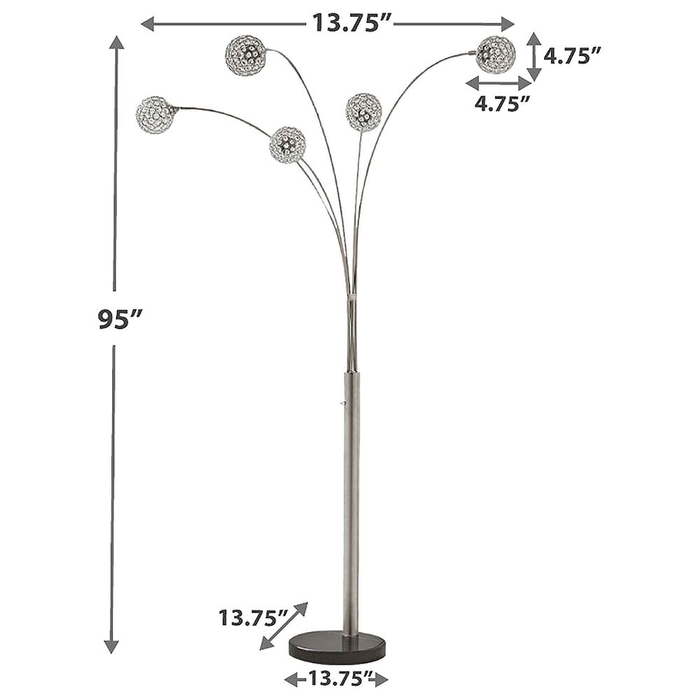Ashley Winter Arc Lamp in Silver, , large