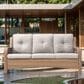 Sunwell Garden Outdoor Sofa with Yellow Rattan in Beige, , large
