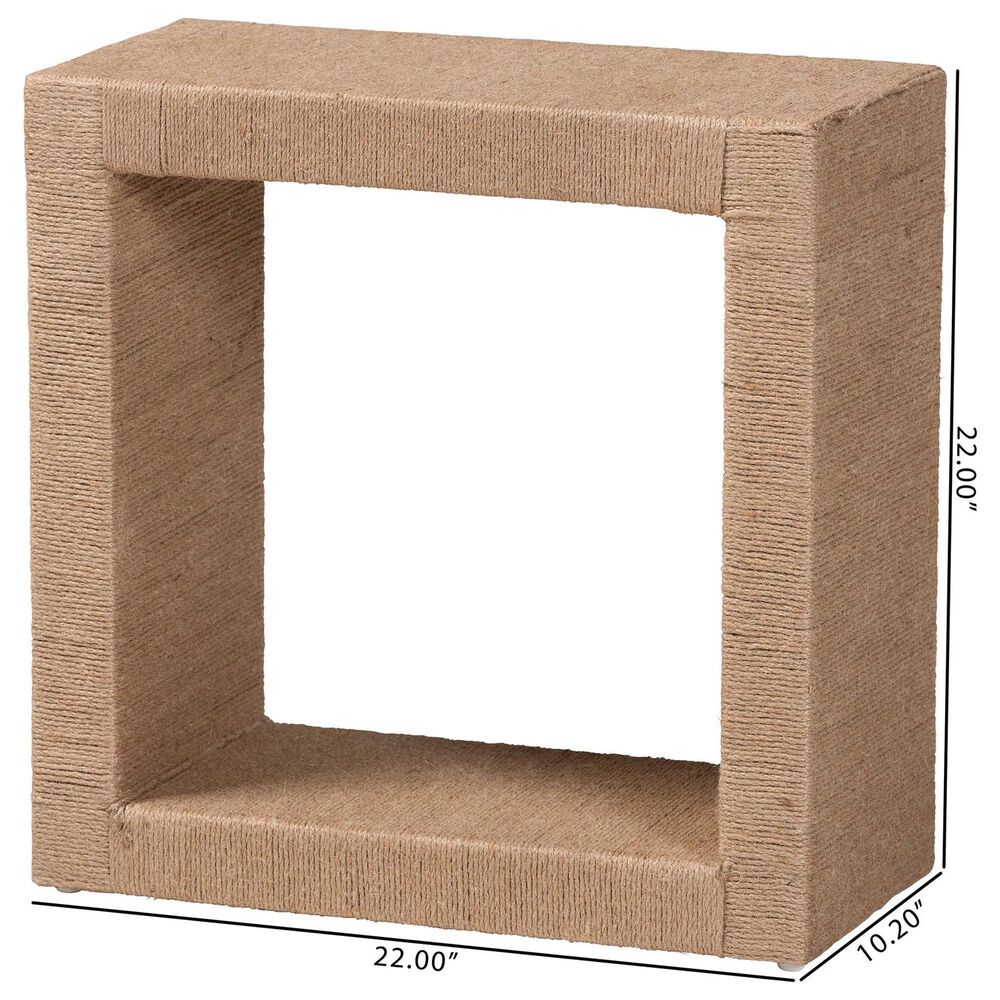 Baxton Studio Adonica End Table in Natural Brown, , large