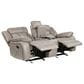 Steve Silver Tyson Manual Reclining Glider Console Loveseat in Grey, , large