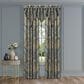 J. Queen New York Messina 40" x 21" Window Ascot Valance in Navy Blue and Gold, , large