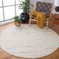 Safavieh Natura NAT330A 6" Round Ivory and Light Grey Area Rug, , large