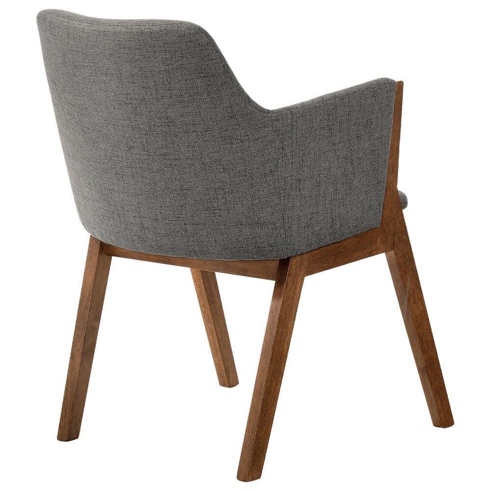 Blue River Arcadia and Renzo 5-Piece 48&quot; Dining Set with Charcoal Cushion in Walnut, , large
