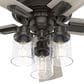 Hunter Hartland 52" Clear Seeded Ceiling Fan with LED Lights in Noble Bronze, , large