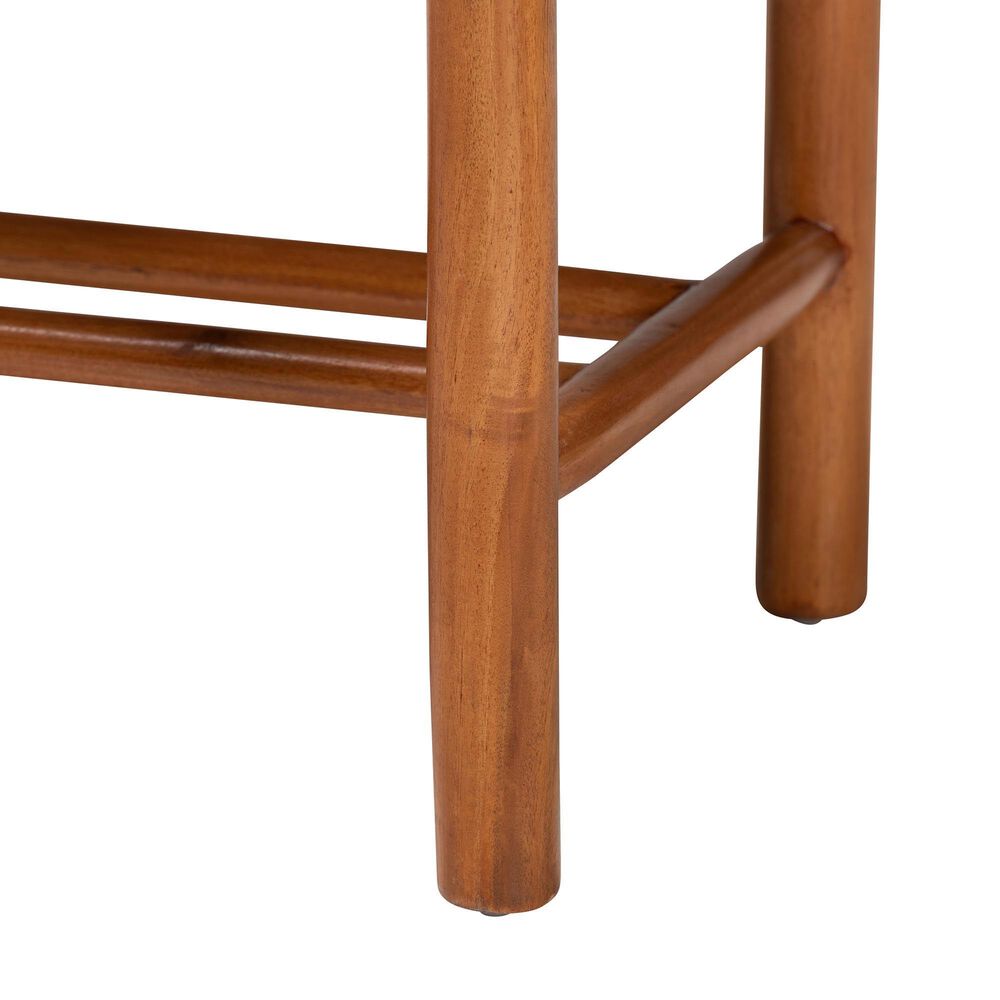Baxton Studio Saura Bench in Natural and Oak Brown, , large