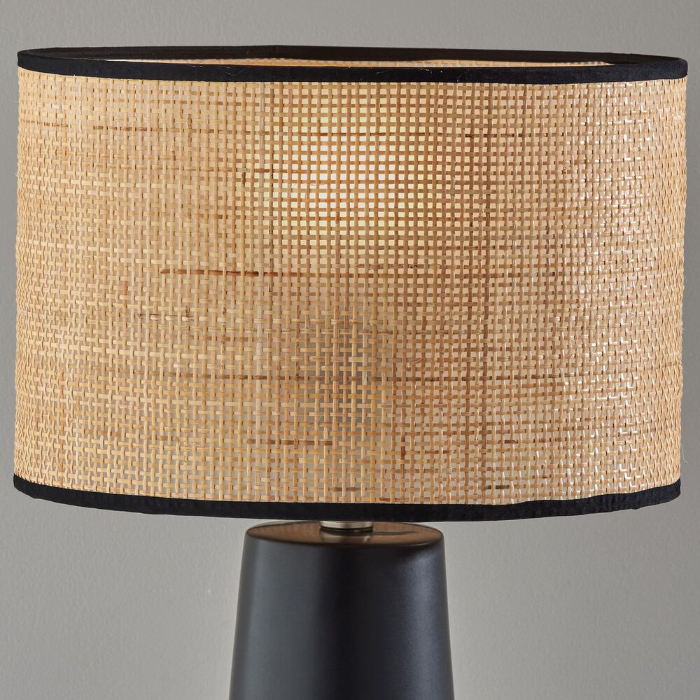 Adesso Sheffield Table Lamp and Shade in Black, , large