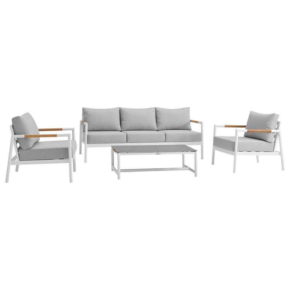 Blue River Royal 4-Piece Patio Seating Set in White, , large