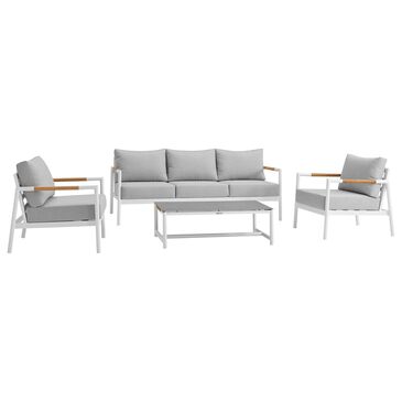 Blue River Royal 4-Piece Patio Seating Set in White, , large