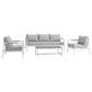 Blue River Royal 4-Piece Patio Seating Set in White, , large
