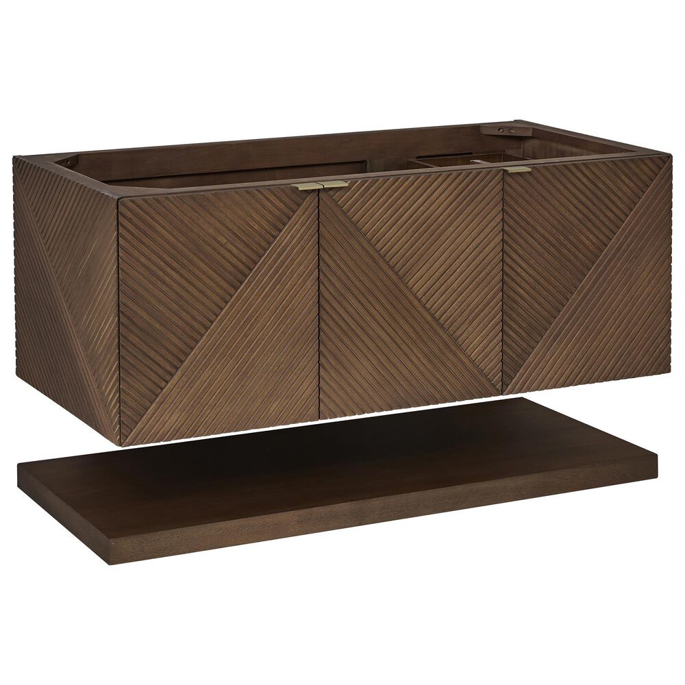 James Martin Vanities Marcello 48&quot; Single Bathroom Vanity in Chestnut with 3 cm Arctic Fall Solid Surface Top and Rectangular Sink, , large