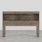 Lemoore Essential Full/Queen Bookcase Headoard in Weathered Grey Ash, , large