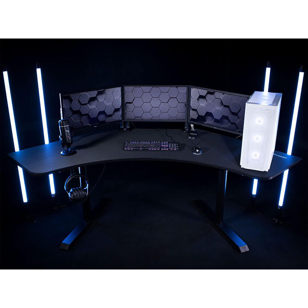 Arozzi Arena Angelo Gaming Desk in Pure Black &#40;Box 1 of 2&#41;, , large