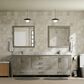 Lexora Home Jacques 80" Double Bathroom Vanity in Distressed Grey with 2 cm White Carrara Marble Top and Rectangular Sinks, , large