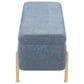 Lumisource Daniella Storage Bench with Blue Cushion in Gold, , large