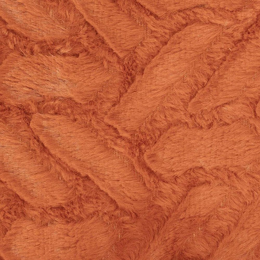 50&quot; x 65&quot; Cloud Faux Fur Throw Blanket in Orange, , large