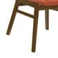 Armen Living Amaris Side Chair with Poppy Upholstery in Warm Walnut (Set of 4), , large