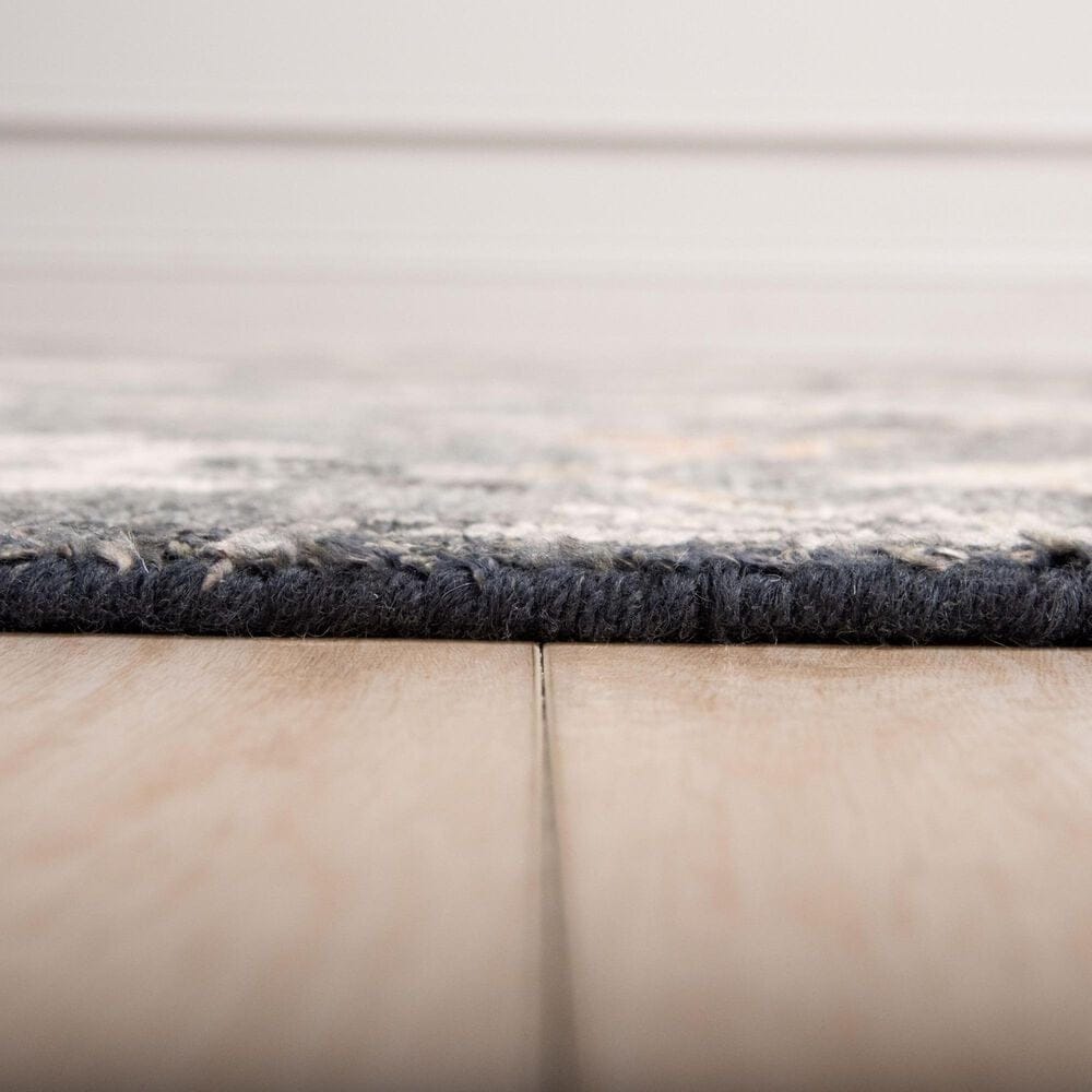Rizzy Hallmark Black, Charcoal, Light Grey, Brown, Green, Blue and Orange 10&#39; x 14&#39; Area Rug, , large