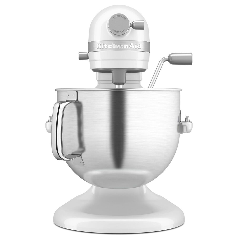 KitchenAid 7 Quart Bowl-Lift Stand Mixer in White and Stainless Steel