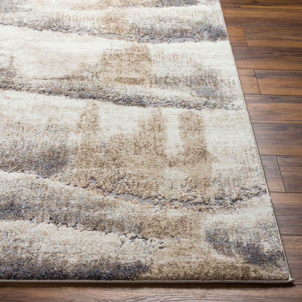 Surya Tuscany Ivory, Beige, Gray, Olive and Charcoal 2&#39; x 2&#39;11&quot; Area Rug, , large