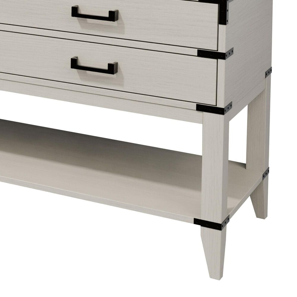 Lexora Home Norwalk 84" Double Bathroom Vanity in White Oak with White Quartz Top and Rectangular Sinks, , large