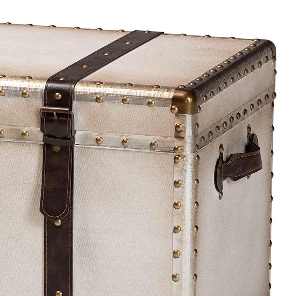 Baxton Studio Nevio Lift-Top Storage Trunk in Weathered White, , large