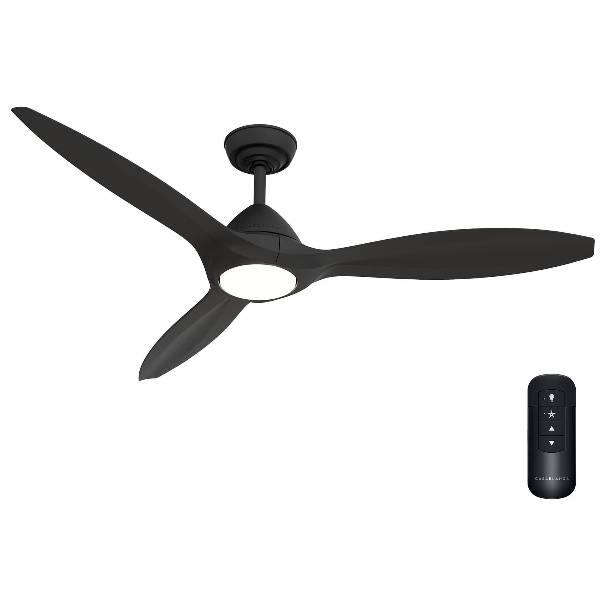 Hunter Surea 56 Outdoor Ceiling Fan in Matte Black