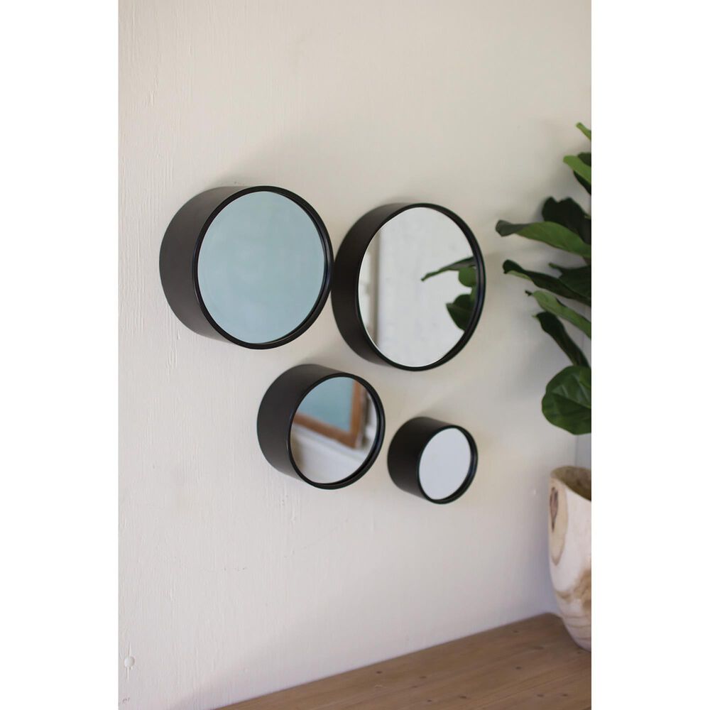Kalalou Wall Mirror in Antique Black &#40;Set of 3&#41;, , large