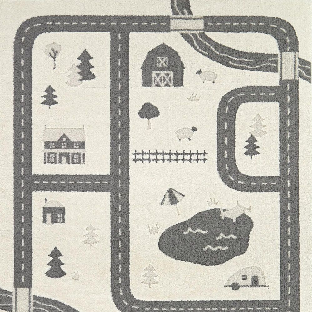 Balta Rugs Country Roads Map 4&#39;4&quot; x 6&#39; Cream Kids Area Rug, , large