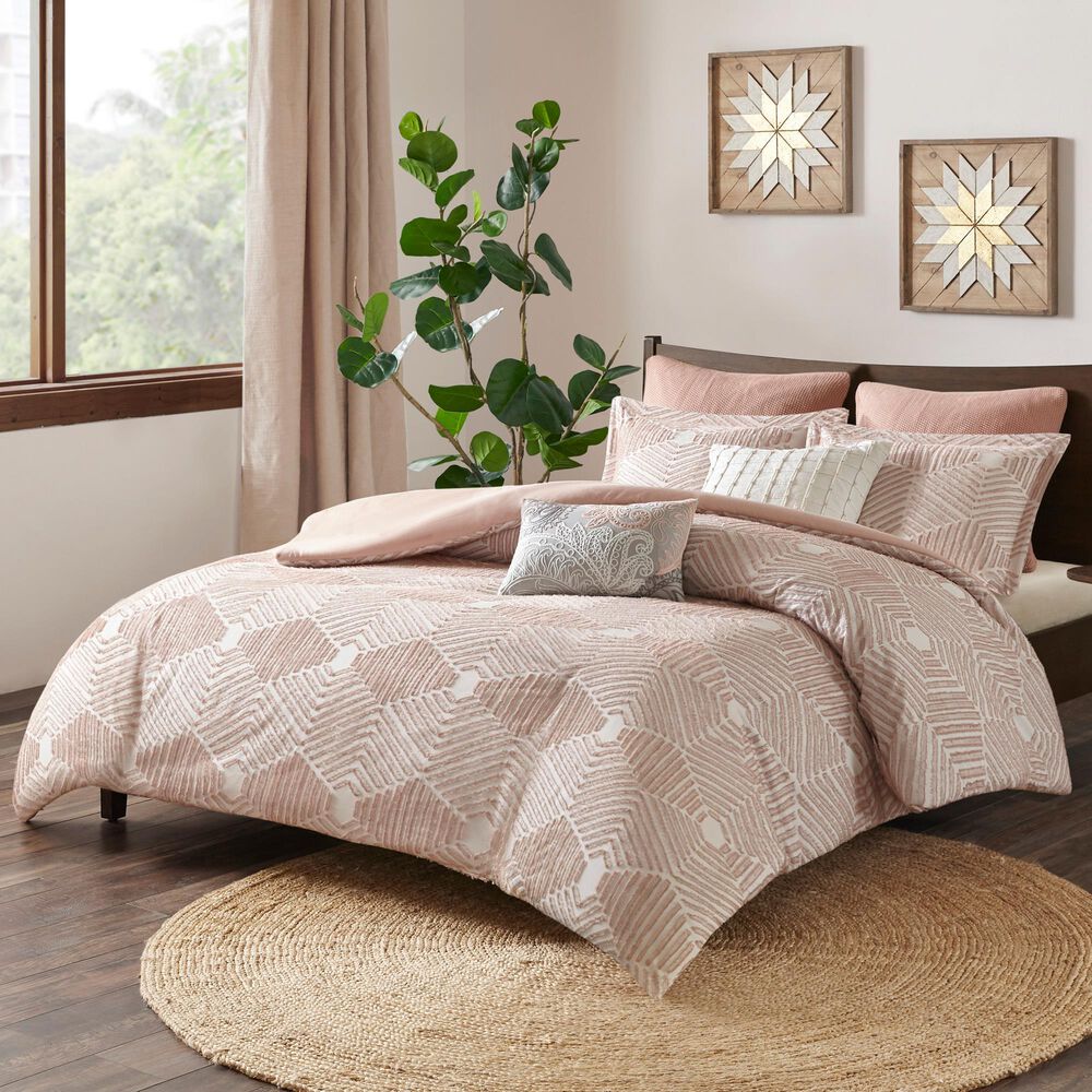 Hampton Park Ellipse 3-Piece King/California King Comforter Set in Blush, , large
