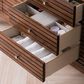 James Martin Vanities Linear 72" Single Bathroom Vanity in Mid Century Walnut with 10 cm Glossy White Solid Surface Top and Rectangular Sink, , large