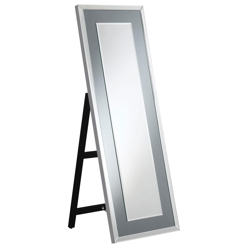 Pacific Landing Rectangular Cheval Mirror with LED Light in Silver, , large