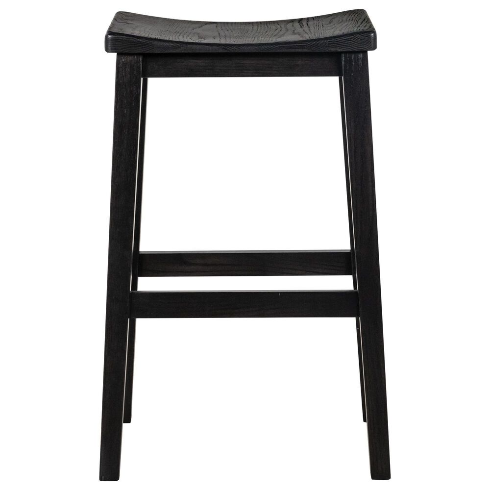 Fleming Furniture Co. Kady Stationary Stool with Wood Seat in Onyx, , large