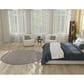 Nourison Courtyard Ivory and Charcoal 6" Round Indoor/Outdoor Area Rug, , large