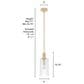 Hunter Gatz 1-Light Mini Pendant in Alturas Gold, , large