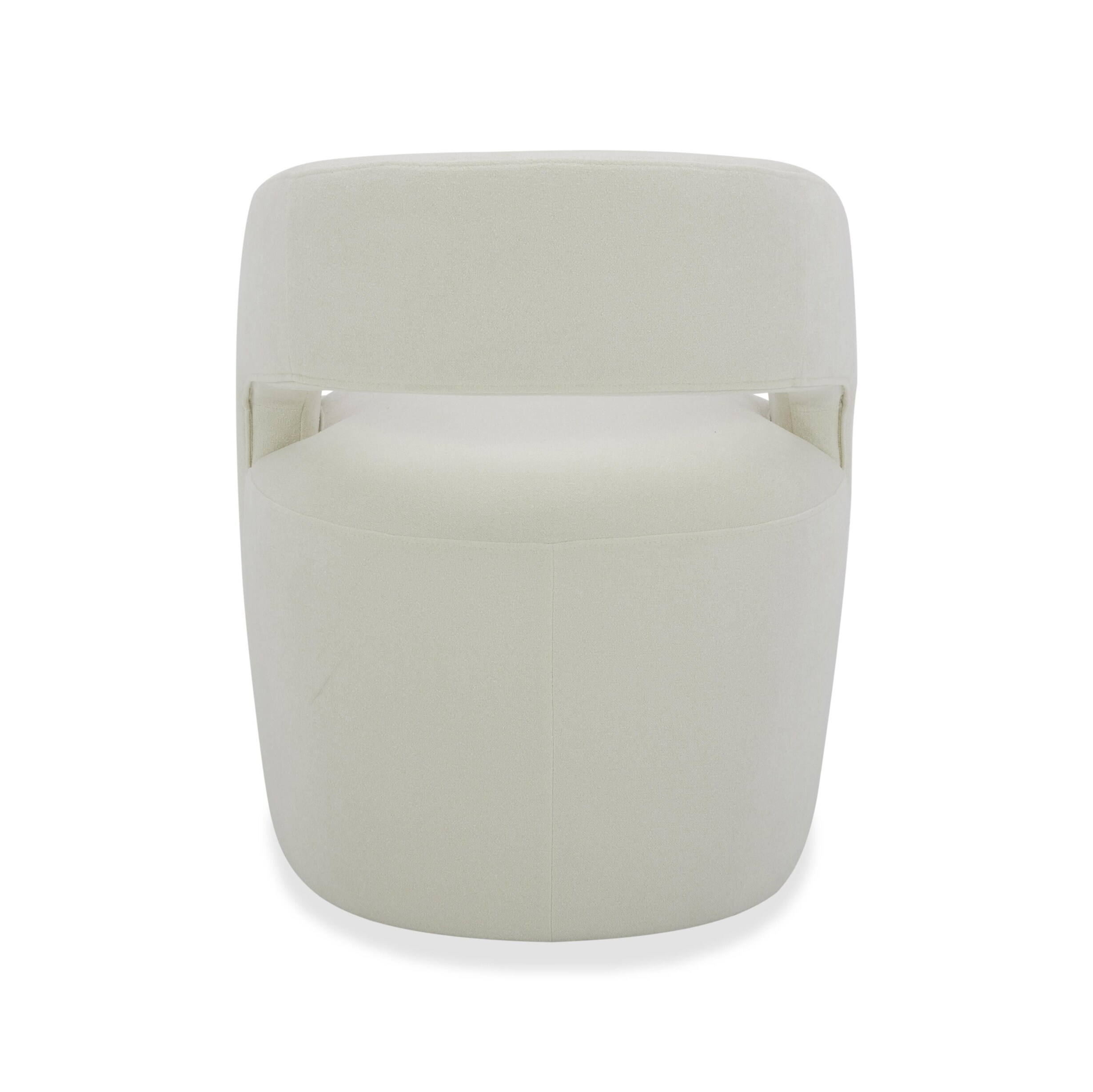 Interlochen Contemporary Dining Arm Chair in Polyester Elite Ivory