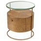 Eichholtz Velutto 1 Drawer Nightstand in Caramel and Brushed Brass, , large