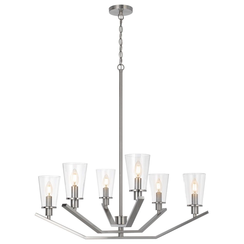 Cal Lighting Vireo Chandelier in Brushed Steel, , large