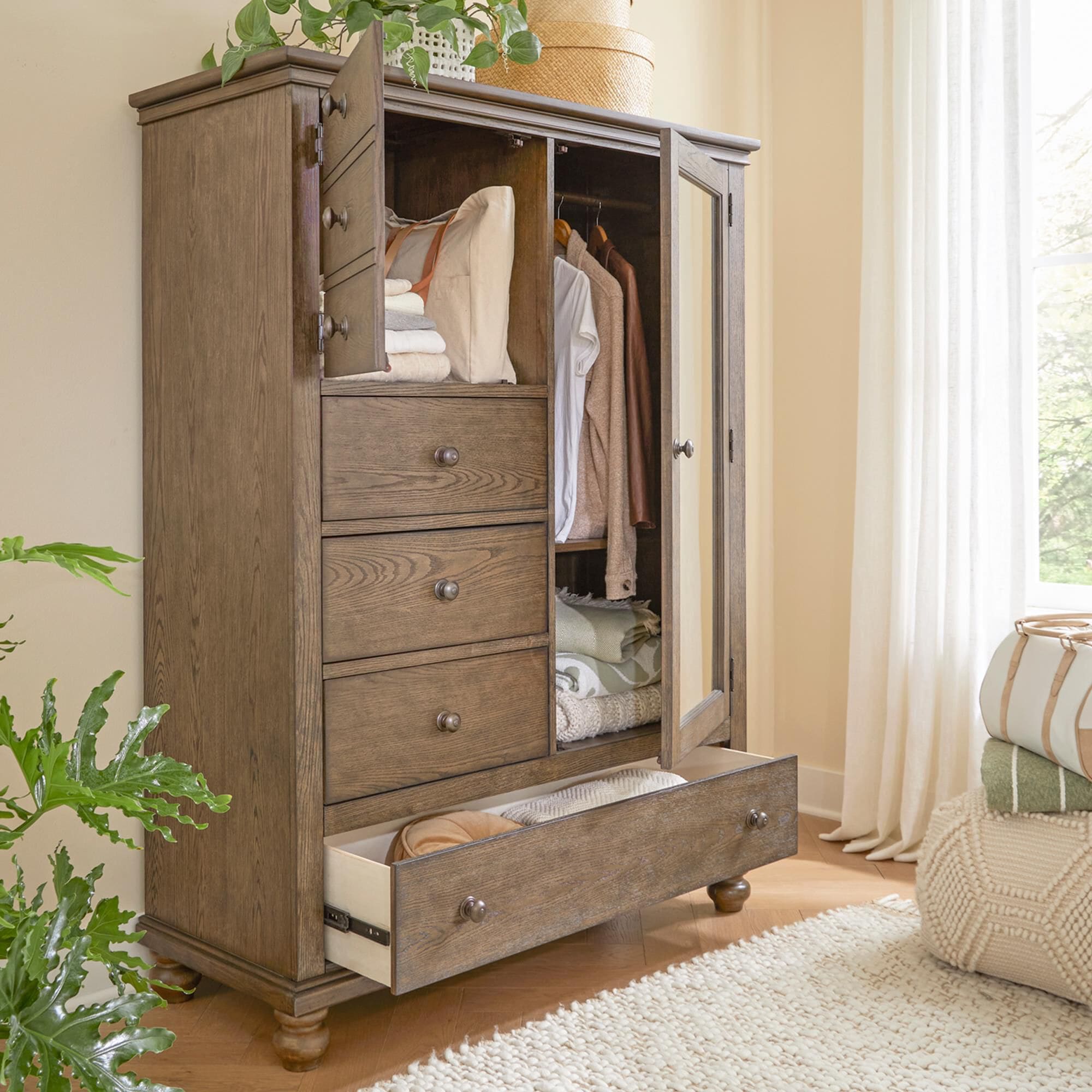 Riva Ridge Oxford 4-Drawer Chifferobe in Tan