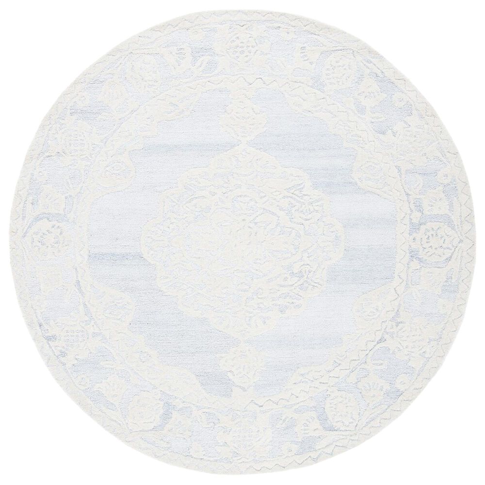 Safavieh MicroLoop MLP275A 5' Round Ivory and Gray Area Rug NFM