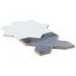 Soho Studio Malta White Star Polished and Denim Blue Cross Matte 6" x 6" Porcelain Tile Kit, , large
