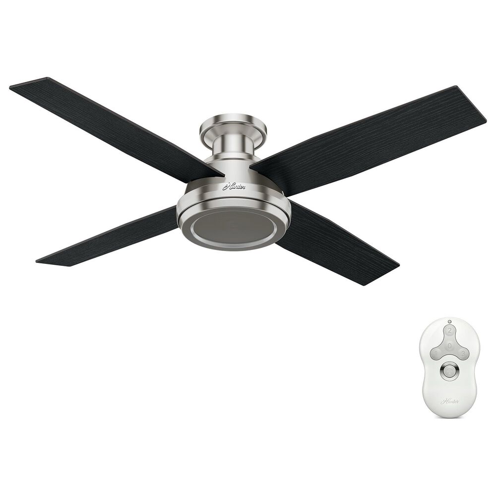 Hunter Dempsey 52" Ceiling Fan in Brushed Nickel, , large